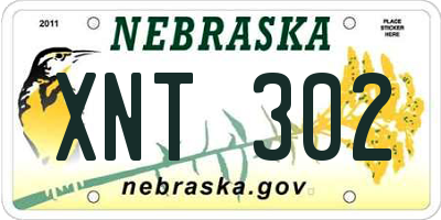 NE license plate XNT302