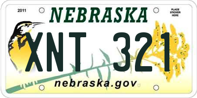 NE license plate XNT321