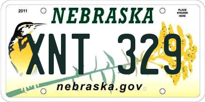 NE license plate XNT329