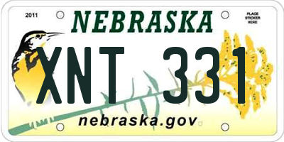 NE license plate XNT331