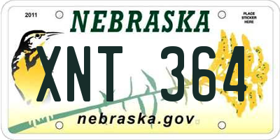 NE license plate XNT364