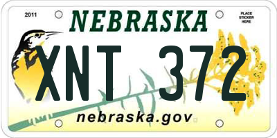 NE license plate XNT372