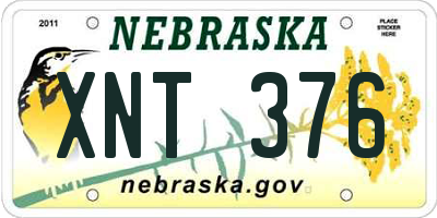NE license plate XNT376
