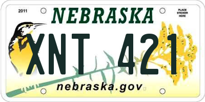 NE license plate XNT421