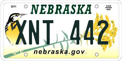NE license plate XNT442