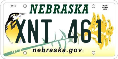 NE license plate XNT461