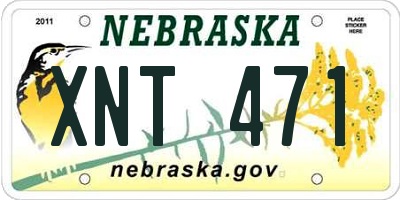 NE license plate XNT471
