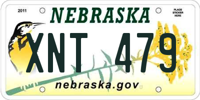 NE license plate XNT479