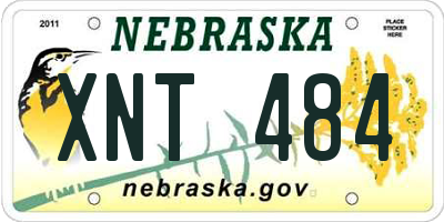 NE license plate XNT484