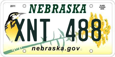 NE license plate XNT488