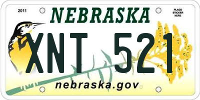 NE license plate XNT521