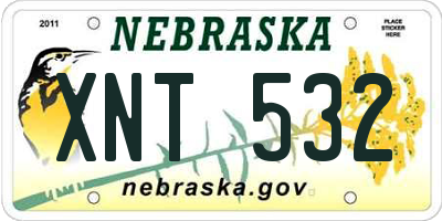 NE license plate XNT532