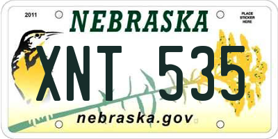 NE license plate XNT535
