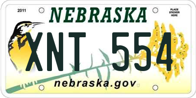 NE license plate XNT554