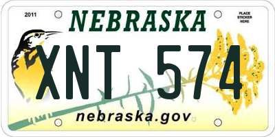 NE license plate XNT574