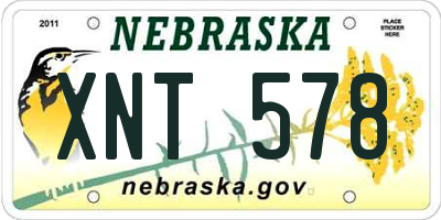 NE license plate XNT578