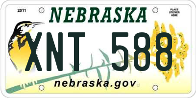 NE license plate XNT588