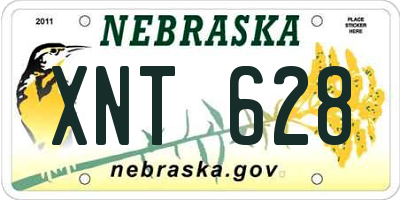 NE license plate XNT628