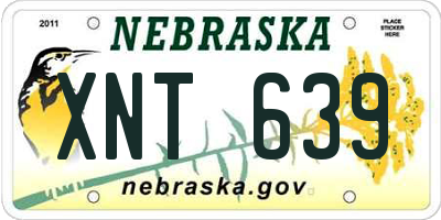 NE license plate XNT639
