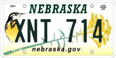 NE license plate XNT714