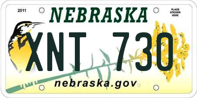 NE license plate XNT730