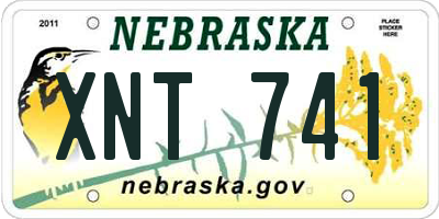 NE license plate XNT741