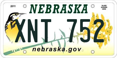 NE license plate XNT752