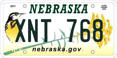 NE license plate XNT768