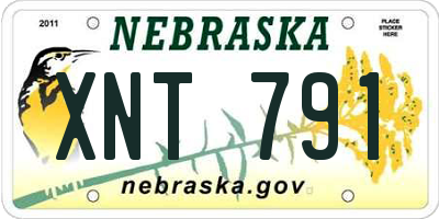NE license plate XNT791