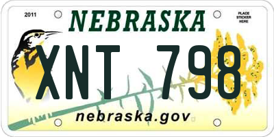 NE license plate XNT798