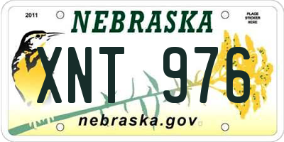 NE license plate XNT976