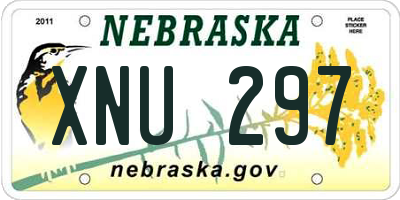 NE license plate XNU297
