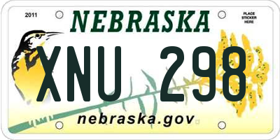 NE license plate XNU298