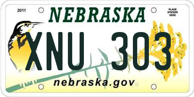 NE license plate XNU303
