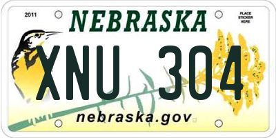 NE license plate XNU304