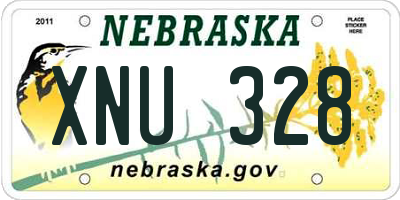 NE license plate XNU328