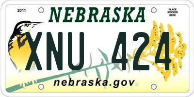 NE license plate XNU424
