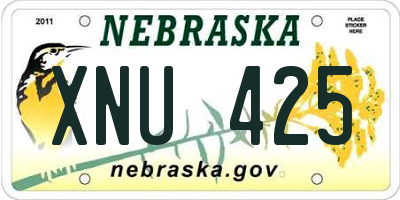 NE license plate XNU425
