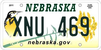 NE license plate XNU469