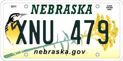 NE license plate XNU479