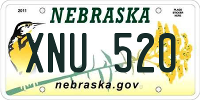 NE license plate XNU520