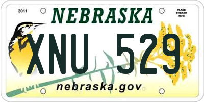 NE license plate XNU529