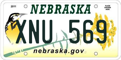 NE license plate XNU569