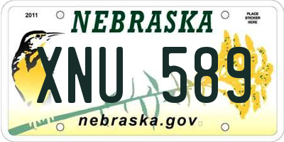 NE license plate XNU589