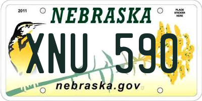 NE license plate XNU590