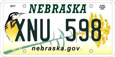 NE license plate XNU598