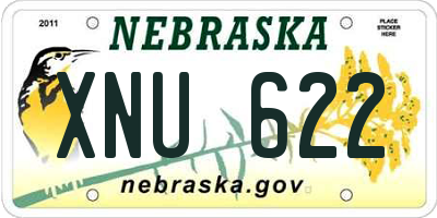 NE license plate XNU622