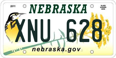 NE license plate XNU628