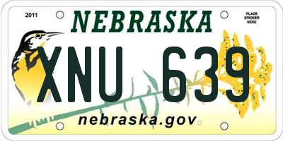 NE license plate XNU639
