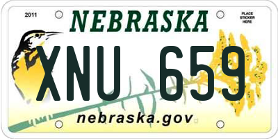 NE license plate XNU659